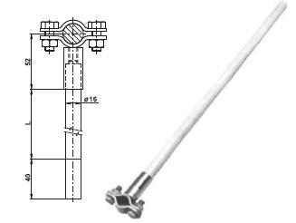 TREMIS ITJc 43 -  Izolační tyč pro jímací tyč 430mm FeZn/GFK (VP155)
