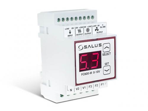 SALUS FC600-M 0-10V-Řídící modul na DIN k termostatu FC600, napájení 24V DC