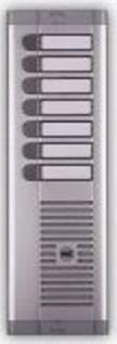 URMET 925/107 Tlačítkový panel s prostorem pro hlasovou jednotku, 7 tlačítek, 1 sloupec