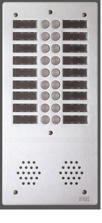 URMET AV2018P Vandalizmu odolný tlačítkový panel, 18 tlačítek, 2 sloupce