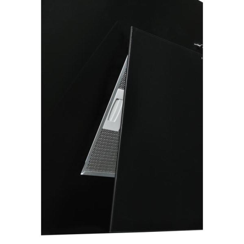 CATA EMPIRE KD 330090 Komínová digestoř ke zdi, šíře 90 cm, černá / černé sklo