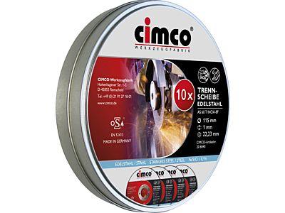 CIMCO 206840 - Sada řezných kotoučů do kovu  115 mm (10 ks)
