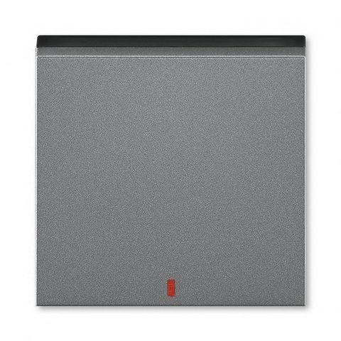 ABB Levit 3559H-A00655 69 Kryt jednoduchý,průz. červený, ocelová/kouř. černá