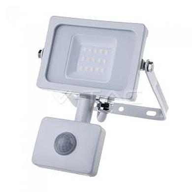 10W LED Sensor Floodlight SAMSUNG CHIP Cut-OFF Function White Body 3000K ,VT-10-S
