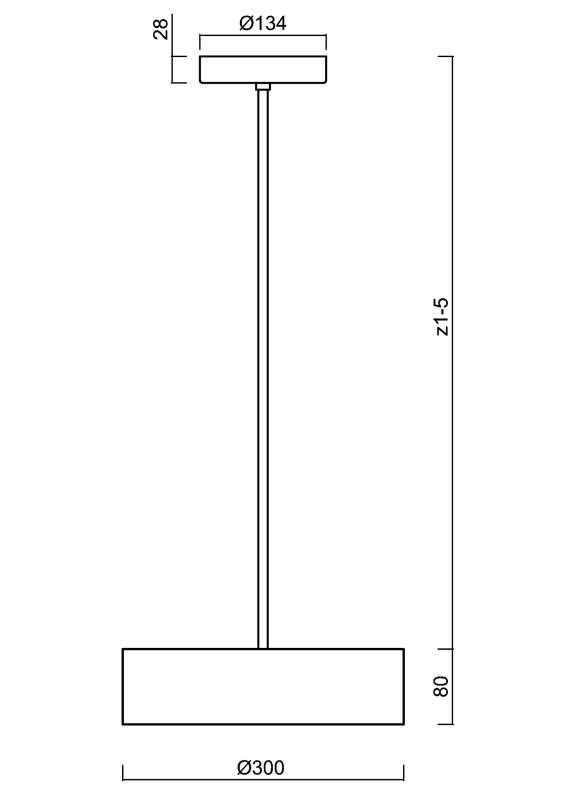 OSMONT LED-1L14EMP700ZKN63/FOP1B/z5 B 4K-Závěs.LED svít,plast.stín,ř.KRUGER P1 FOP(KRU60657)