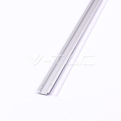 Aluminum Profil 2000 x 24.7 x 7mm Milky,  VT-8106