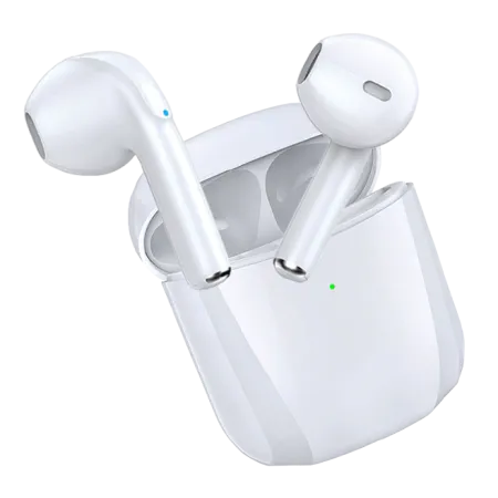 MKF-SLBT68 - bezdrátová sluchátka, Bluetooth V5.0 + integrovaný mikrofon, bílá