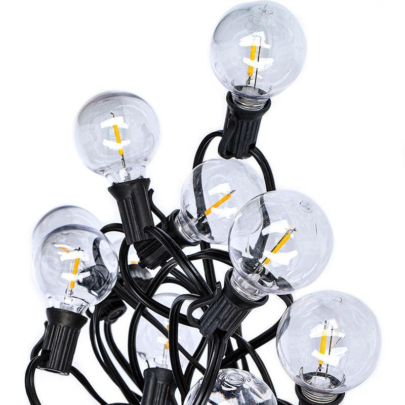 Solight LED venkovní řetěz s žárovkami, 25 žárovek, 15m+5m, 19W, teplá bílá