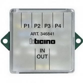 BTICINO 346841 - Videorozbočovač, 4 výstupy (4x4 cm)
