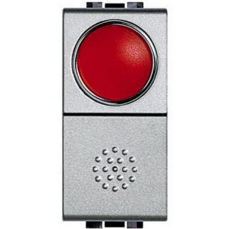 Bticino LIVING.LIGHT NT4038R - Tlačítko s červeným difuzorem, 1M, Tech