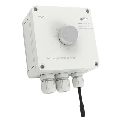 ELKO EP TEV-3 Jednoúrovňový vodotěsný (IP65) termostat, teplotní rozsah +5.. +35 °C (2926)