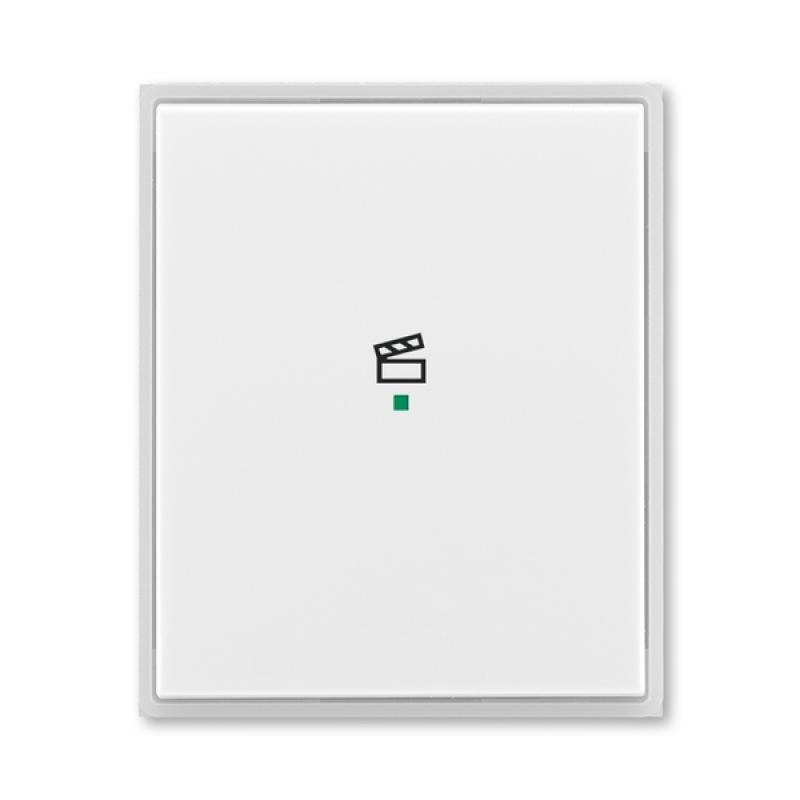 ABB 6220E-A01003 01 - Kryt 1násobný, symbol „scény“, bílá/ledová bílá, Time, Element