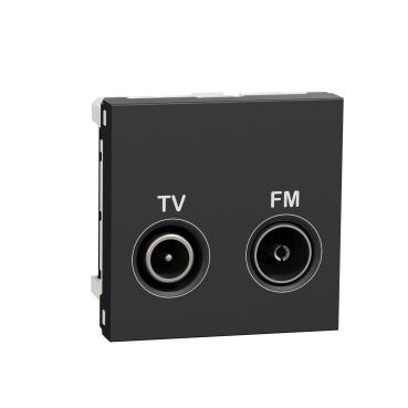 SCHNEIDER Unica NU345154 - Zásuvka TV/R individuální, 11 dB, 2M, antracitová