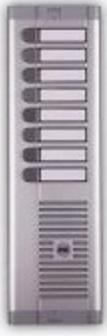 URMET 925/108 Tlačítkový panel s prostorem pro hlasovou jednotku, 8 tlačítek, 1 sloupec