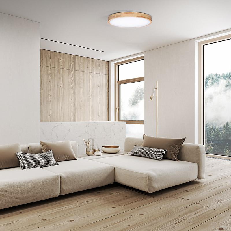 Solight LED osvětlení s dálkový ovladačem Solid Oak, 48W, 3360lm, 39cm, změna chromatičnosti, stmíva