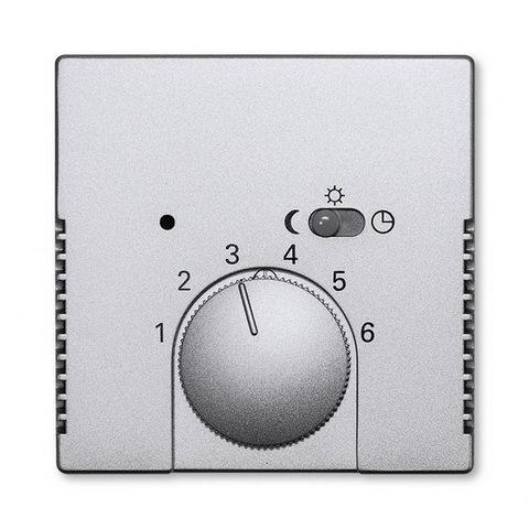 ABB Future linear 2CKA001710A3669-Kryt termostatu prostor, otoč. ovl,hliník. stříbr.