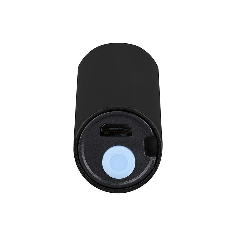 Solight LED nabíjecí kapesní svítilna, 120lm, Li-Ion, USB, hliník, černá
