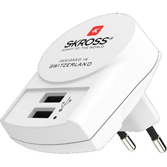 SKROSS Euro USB nabíjecí adaptér, 2400mA, 2x USB výstup