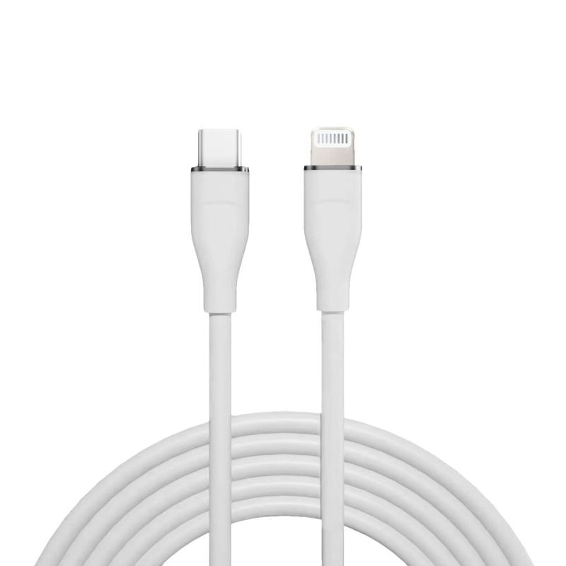 Solight USB-C/Lightning kabel, USB-C konektor - Lightning konektor, silikon, 1m