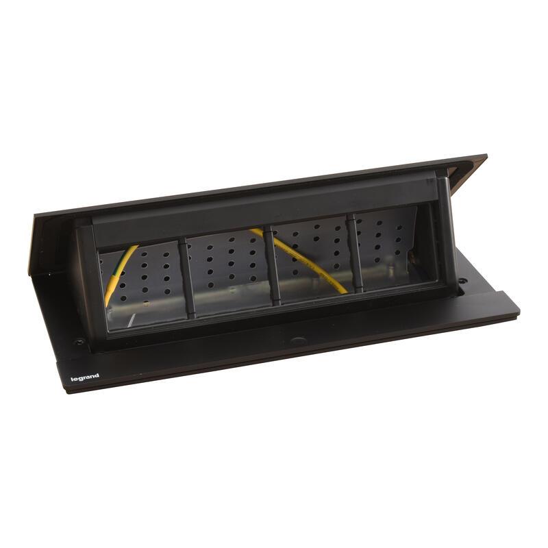 LEGRAND Incara 654810 - POP-up, výklopná zásuvková krabice, prázdná, 8 mod., černá