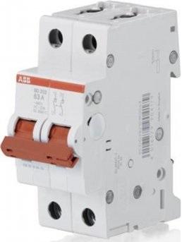 ABB  SHD202/25 -  2 pólový odpínač na DIN, In: 25A, pro 240V AC/60 VDC(2CDD272111R0025)