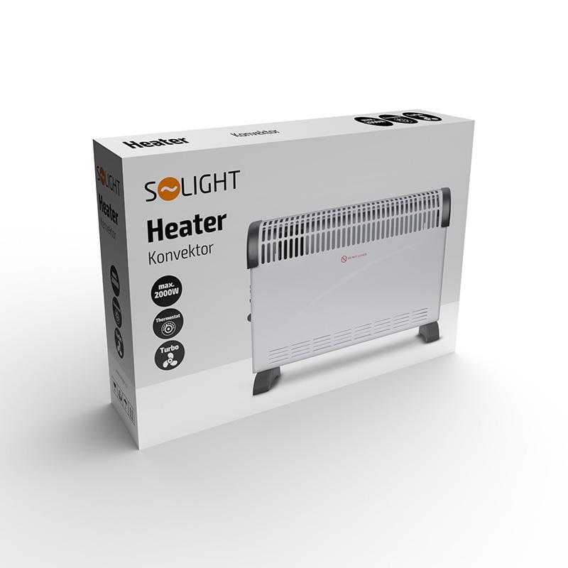 Solight horkovzdušný konvektor 2000W, ventilátor, nastavitelný termostat