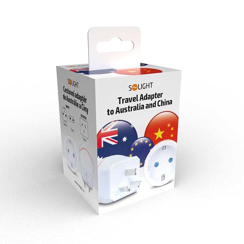 Solight cestovní adaptér pro použití v Číně a Austrálii, typ I