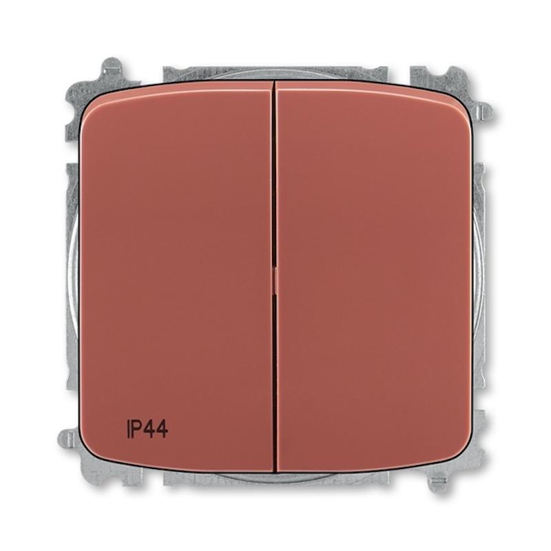 ABB Tango 3559A-A52940 R2 Přepínač dvojitý střídav, ř.6+6, IP44, vřes. červená