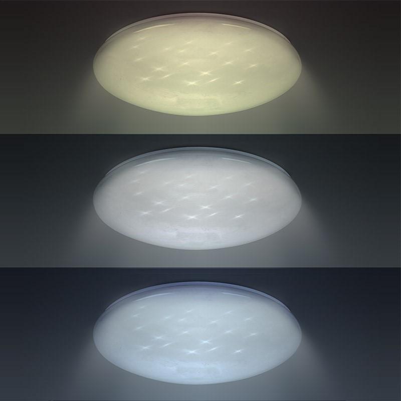 Solight LED stropní světlo Star, kulaté, 24W,1440lm, dálkové ovládání, 37cm