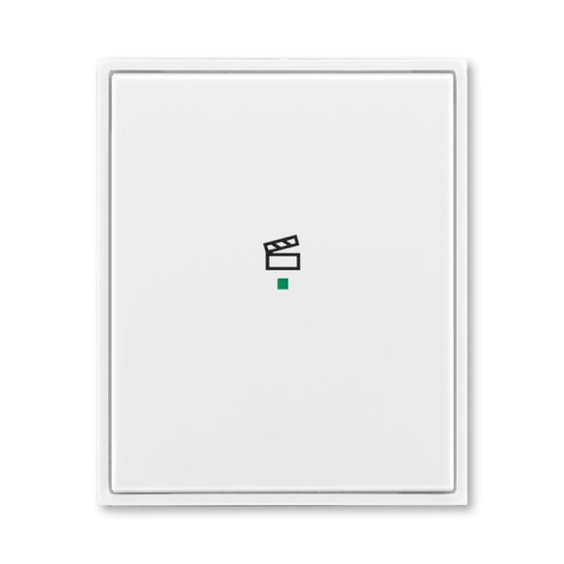 ABB 6220E-A01003 03 - Kryt 1násobný, symbol „scény“, bílá/bílá, Time, Element