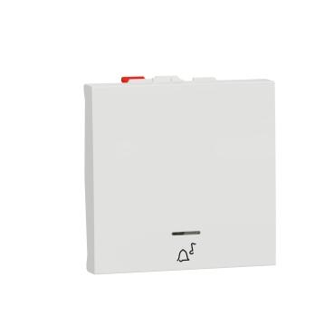 SCHNEIDER Unica NU320618CN - Tlačítko s orient. kontr. zvonek, ř.1/0So, 2M, bezšroub, bílá
