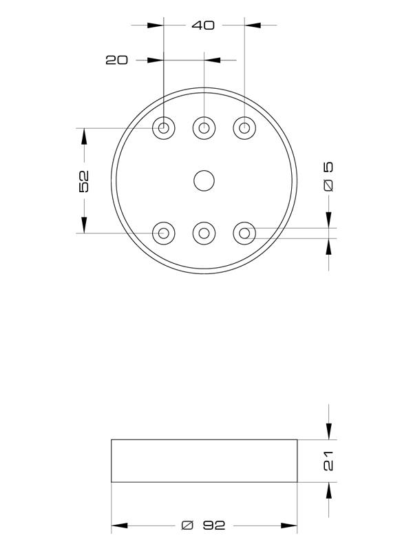 GROTHE 38911 - Základní modul pro montáž pod omítku (mělký), 12/24V, černý