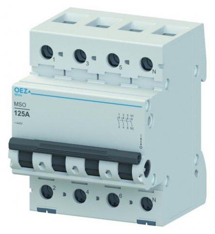 OEZ MSO-80-3N - Vypínač In 80 A, Ue AC 250/440 V, 3+N-pól (42345)