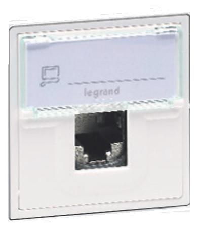 LEGRAND Suno 72C5UB1 - zásuvka datová 1xRJ45 c5e UTP LINKEO C, bílá