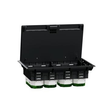SCHNEIDER Unica System+ INS52126 - Podlahová krabice XL plastová 12 modulů 45x45