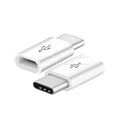 Micro USB To Type C Adaptor White , VT-5149