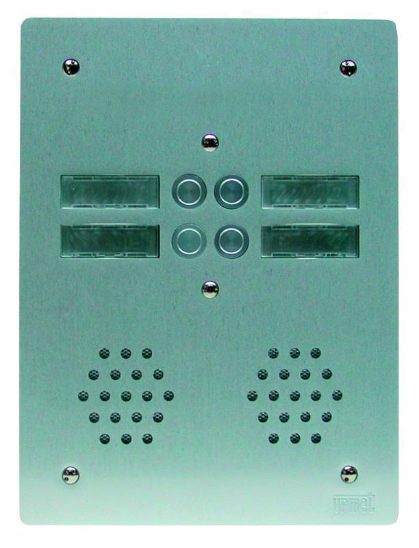 URMET AV2004P Vandalizmu odolný tlačítkový panel, 4 tlačítka, 2 sloupce