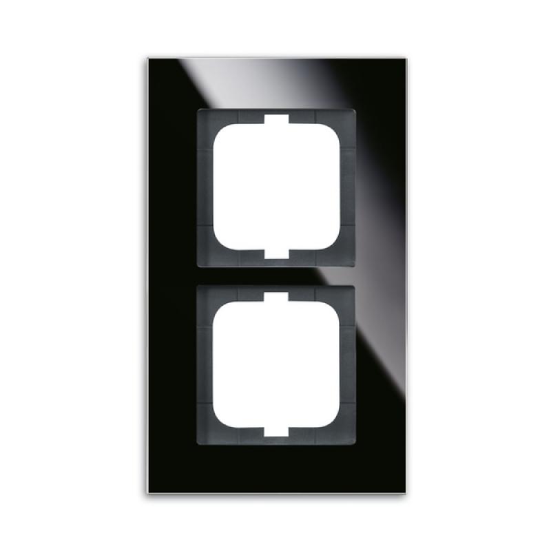 ABB Solo Carat 2CKA001754A4323 - Rámeček dvojnásobný, černé sklo