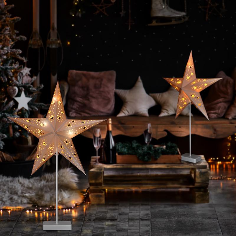 Solight LED vánoční hvězda stolní, 10x LED, 3x AA
