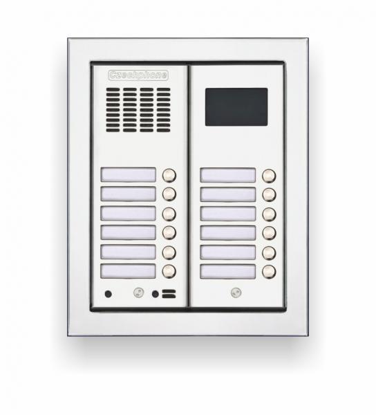 CZECHPHONE 4004005192-Zvonkové tablo DUO Standard: 12 tlačítek+RFID 125kHz(BIS)(2M)-do rámu