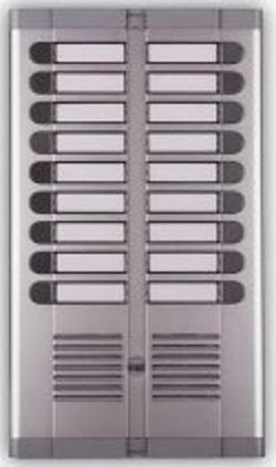 URMET 925/218 Tlačítkový panel s prostorem pro hlasovou jednotku, 18 tlačítek, 2 sloupce