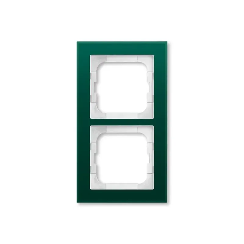 ABB BUSCH-AXCENT 2CKA001754A4771 Rámeček dvojnásobný, montáž vodorovná i svislá, zelené sklo