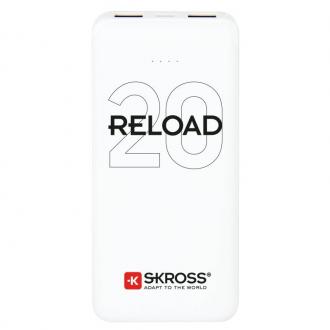 SKROSS powerbank SKROSS Reload 20, 20000mAh, 2x 2A výstup, microUSB kabel, bílý