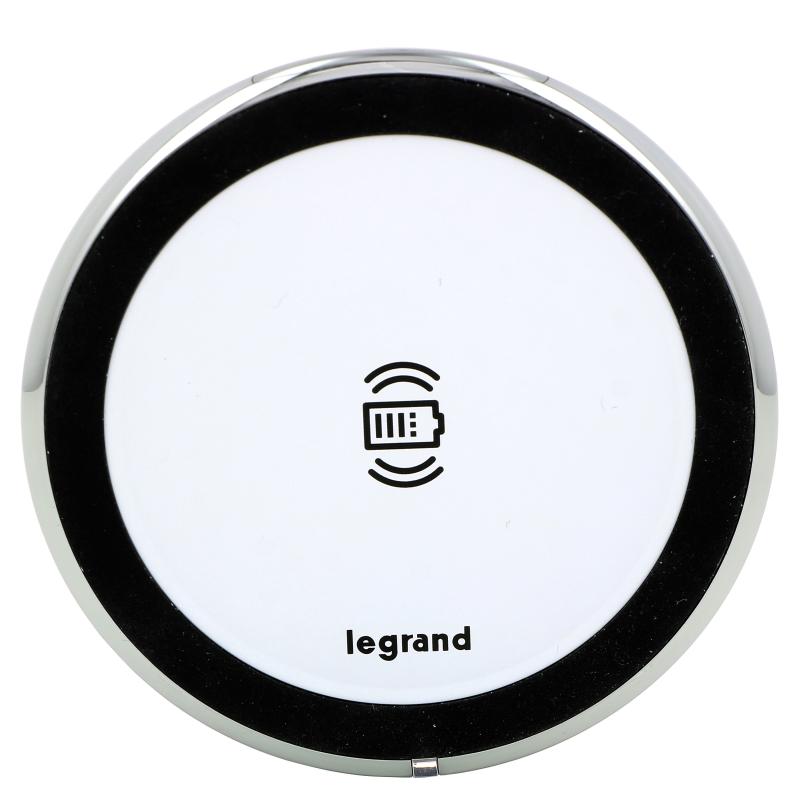 LEGRAND Incara 077642L - Disq 80 QI, samostatná bezdrátová nabíječka s výkonem 15 W,bílá