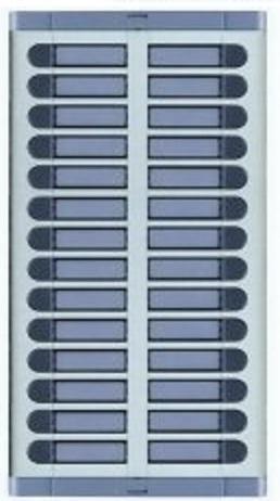 URMET 925/028 Tlačítkový panel bez prostoru pro hlasovou jednotku, 28 tlačítek, 2 sloupce