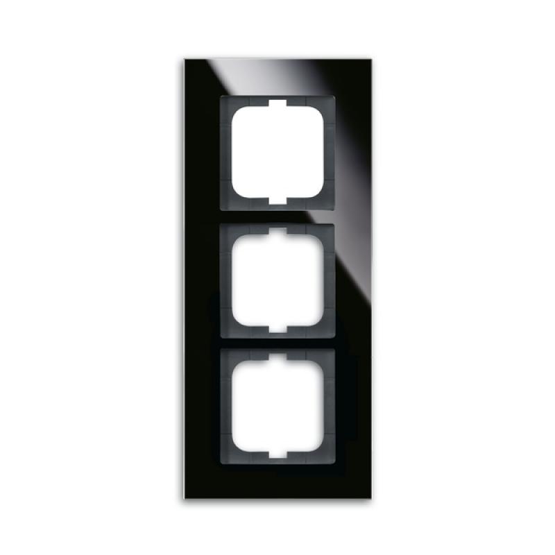 ABB Solo Carat 2CKA001754A4324 - Rámeček trojnásobný, černé sklo