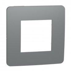 SCHNEIDER Unica NU280221 - Studio Color - Krycí rámeček jednonásobný, tmavě šedá/bílá
