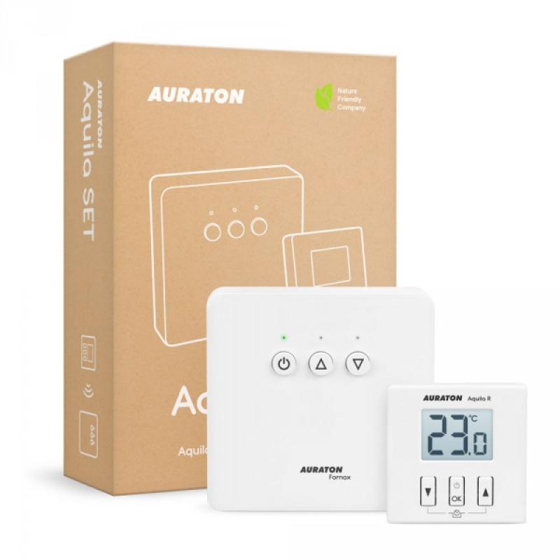 AURATON Aquila SET (200 RT) - bezdrátový termostat s nočním poklesem, podsvícený