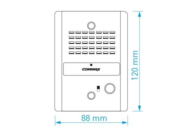 COMMAX DR-2GN - dveřní stanice, audio + 1 tlačítko, 1+n  (0102-060)