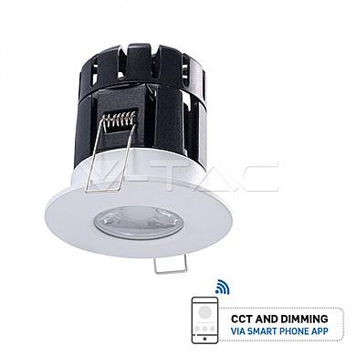10W LED Downlight Bluetooth Fire Rated CCT Changeable Dimmable IP65,  VT-7710D